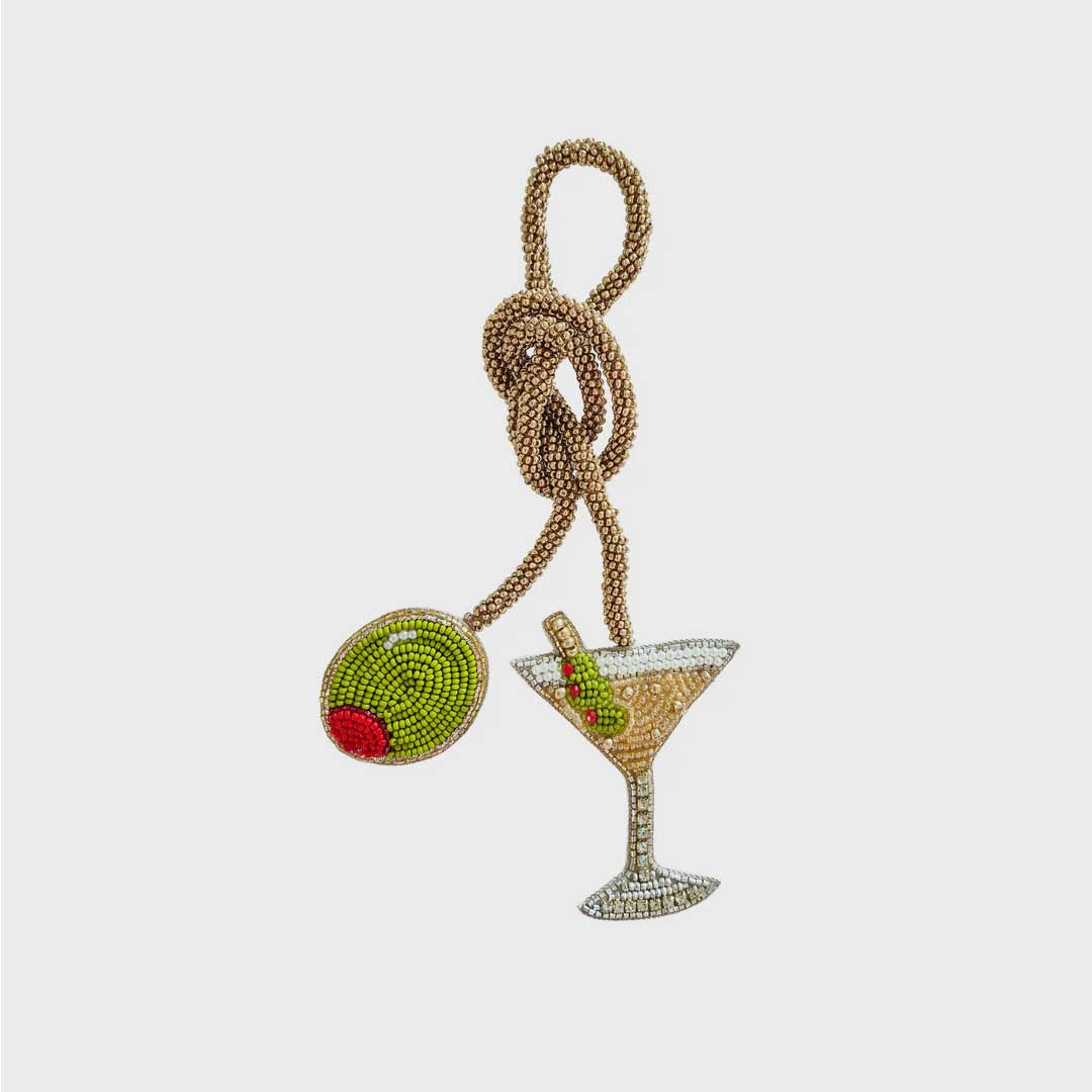 Beaded Bag Charm | Martini