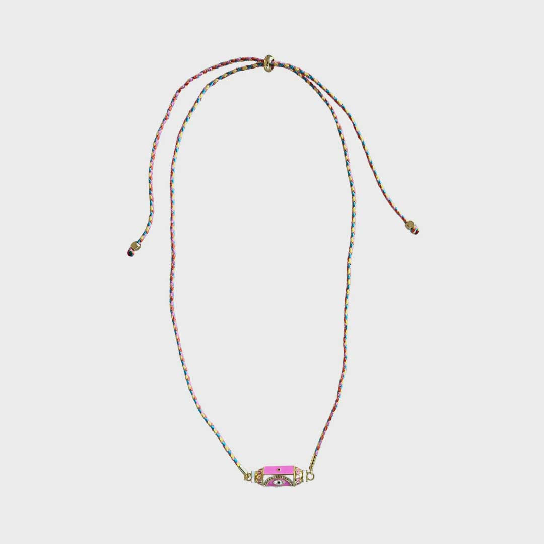 Cord Necklace | Eye Pink