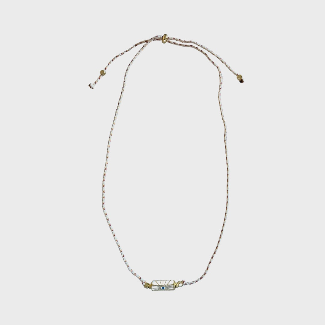 Cord Necklace | Eye White