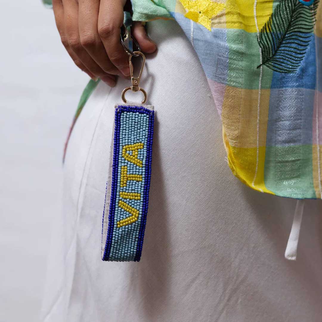 Dolce Vita Beaded Keychain | Blue