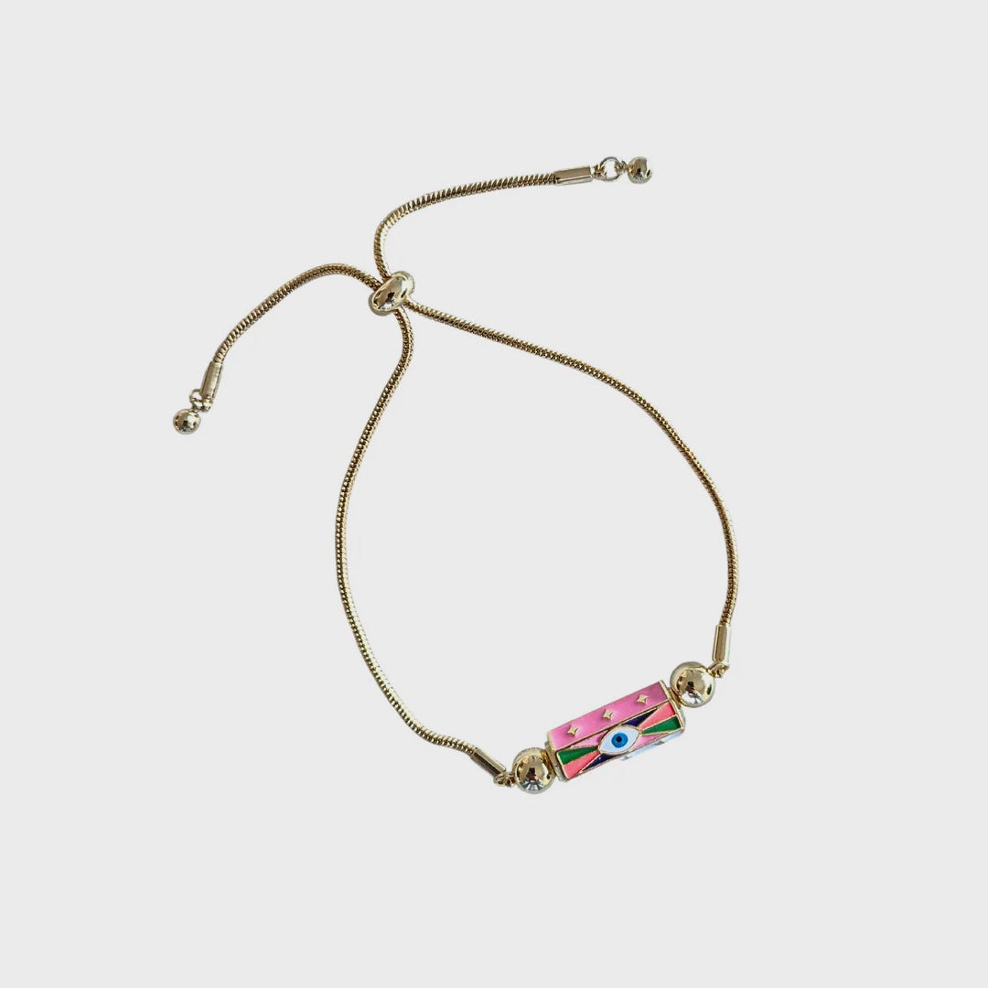 Snake Chain Bracelet | Eye Pink