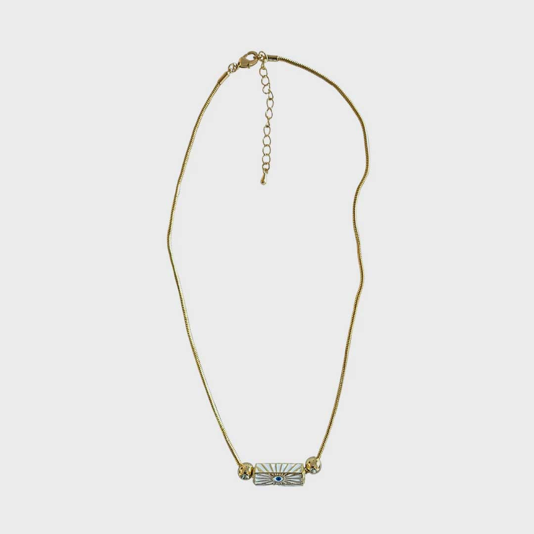 Snake Chain Necklace | Eye White