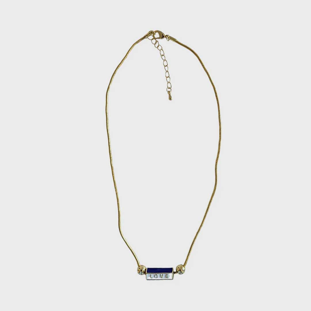 Snake Chain Necklace | White Love
