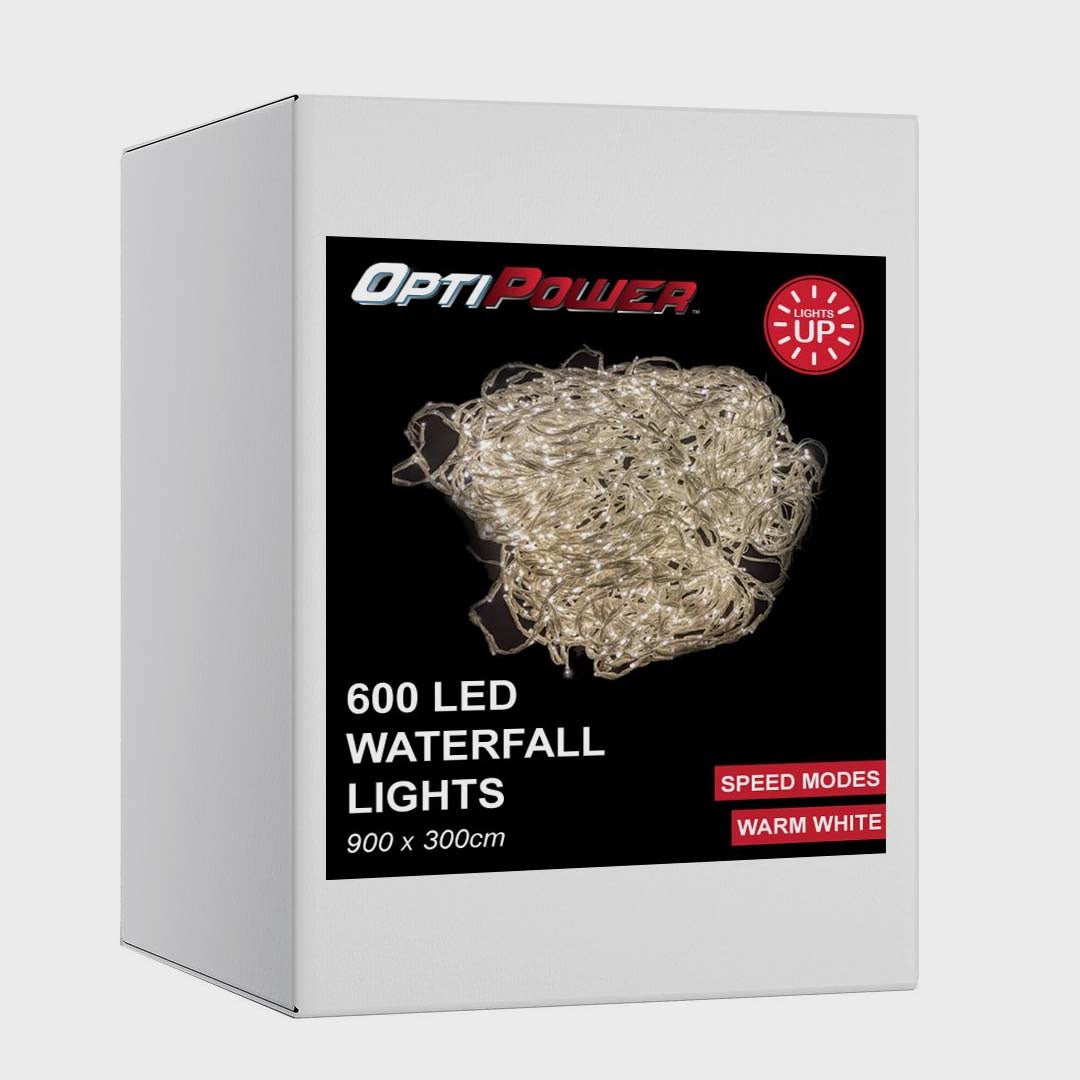 600 LED WATERFALL LIGHTS | WARM WHITE