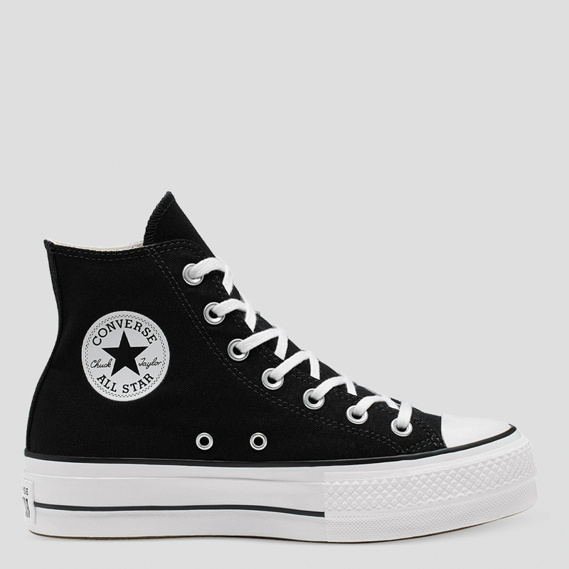 ALL STAR LIFT CANVAS HI TOP - BLACK/WHITE