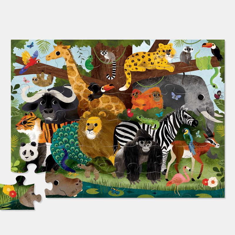 Classic Floor Puzzle | Jungle Friends