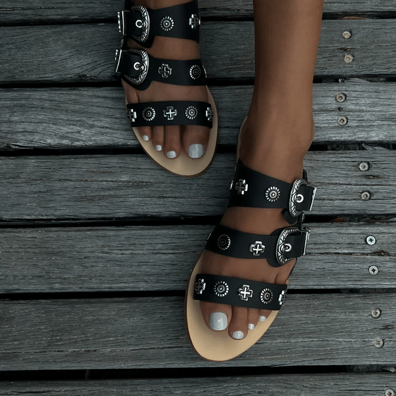 EASTWOOD SLIDE - BLACK/BLONDE