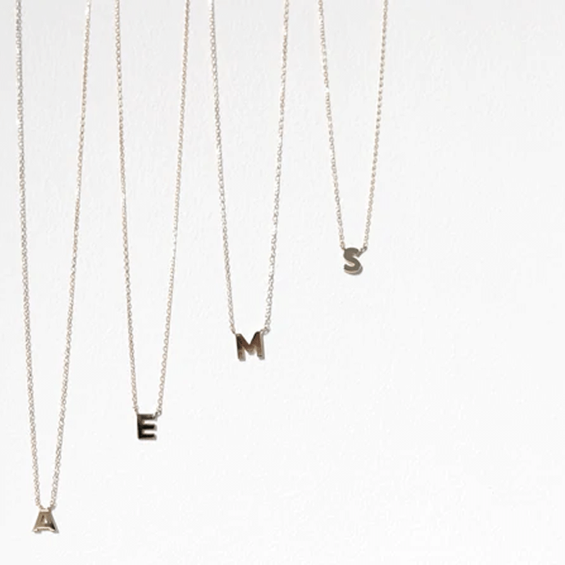 GOLD LETTER NECKLACES