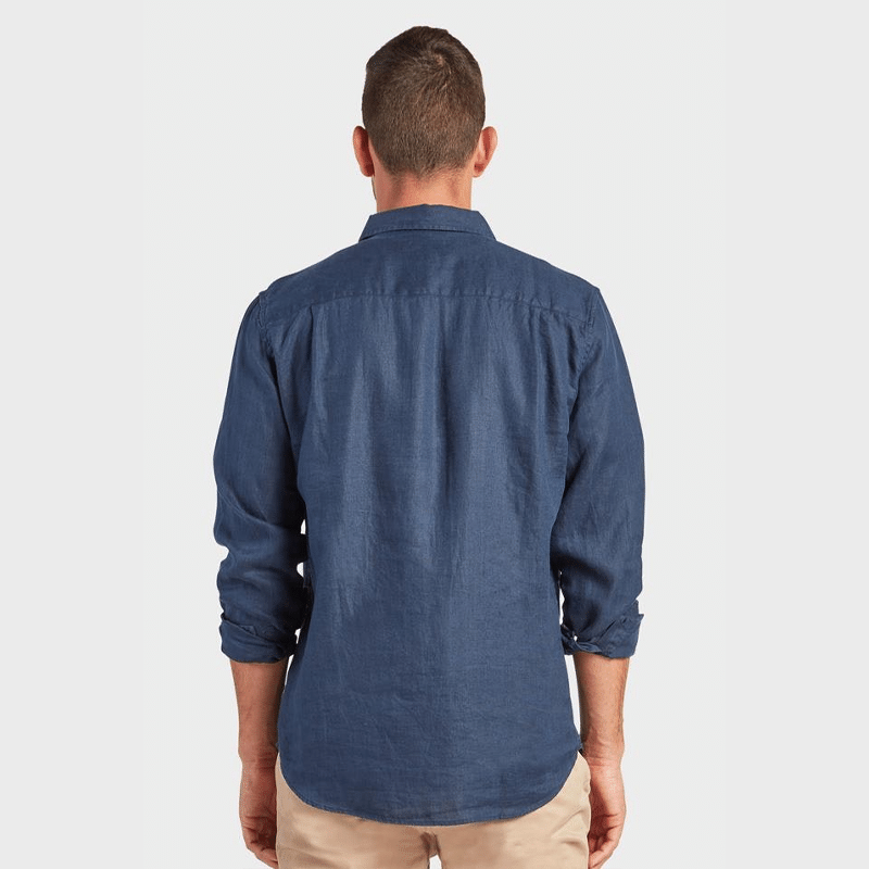 Hampton Linen Shirt | Navy