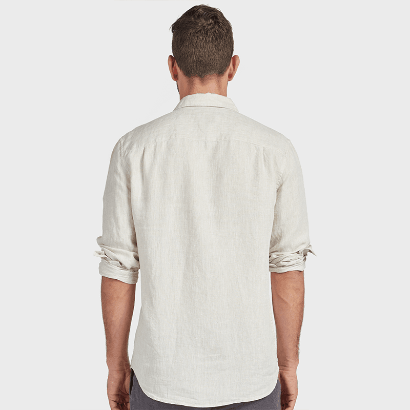 HAMPTON LINEN SHIRT - OATMEAL