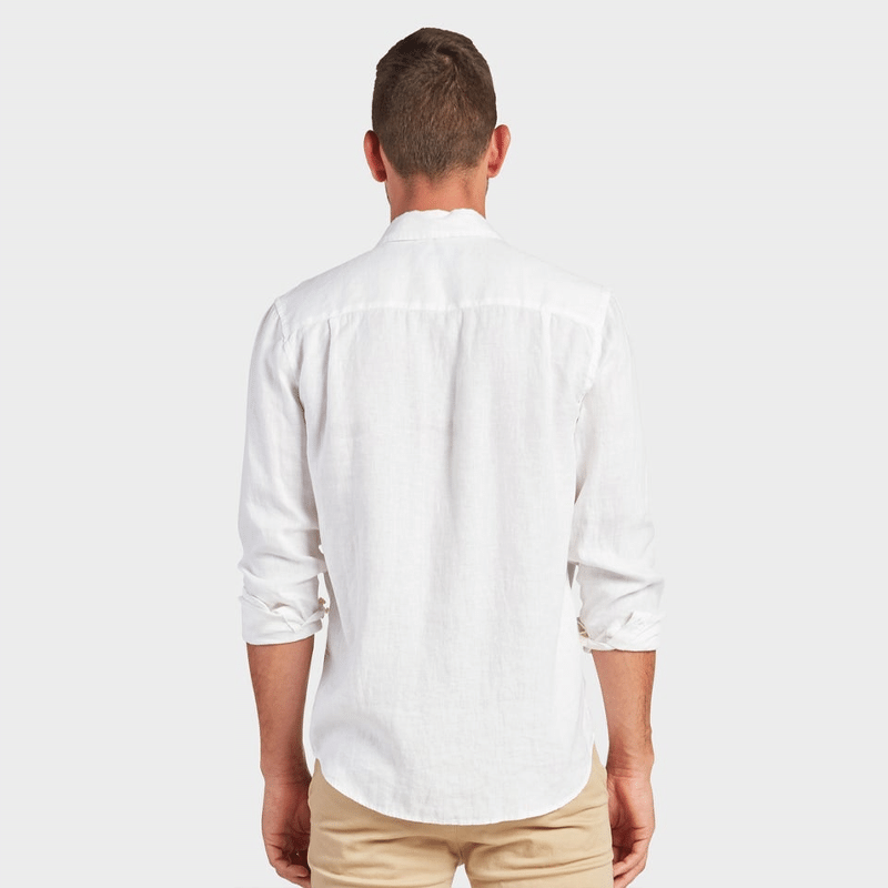 HAMPTON LINEN SHIRT - WHITE