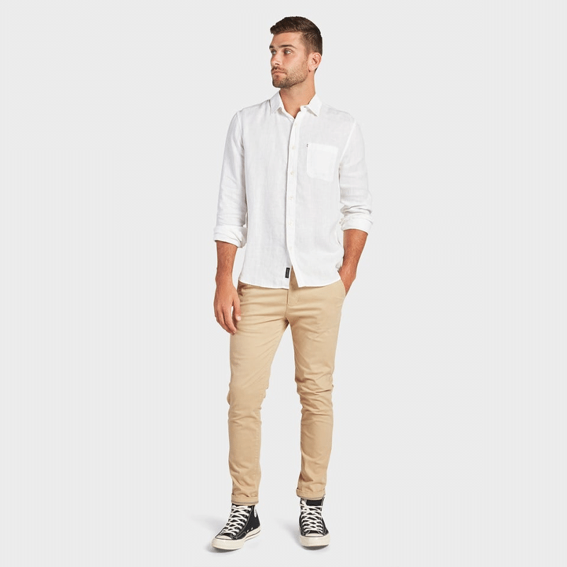 Hampton Linen Shirt | White