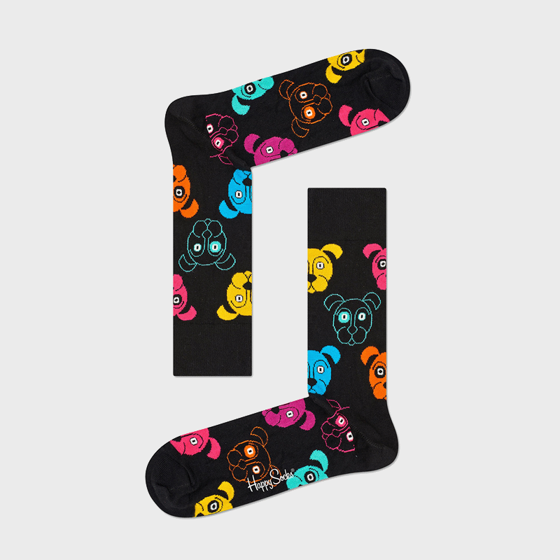 Dog Sock (9050) | Black / Blue / Pink