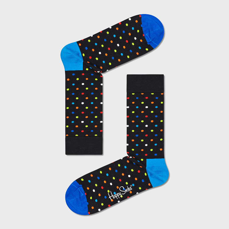 MINI DOT SOCK (9300) | BLACK / BLUE
