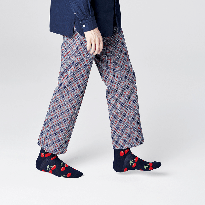Cherry Sock (6000) | Navy / Red