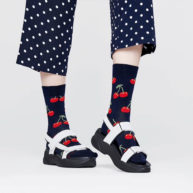 Cherry Sock (6000) | Navy / Red