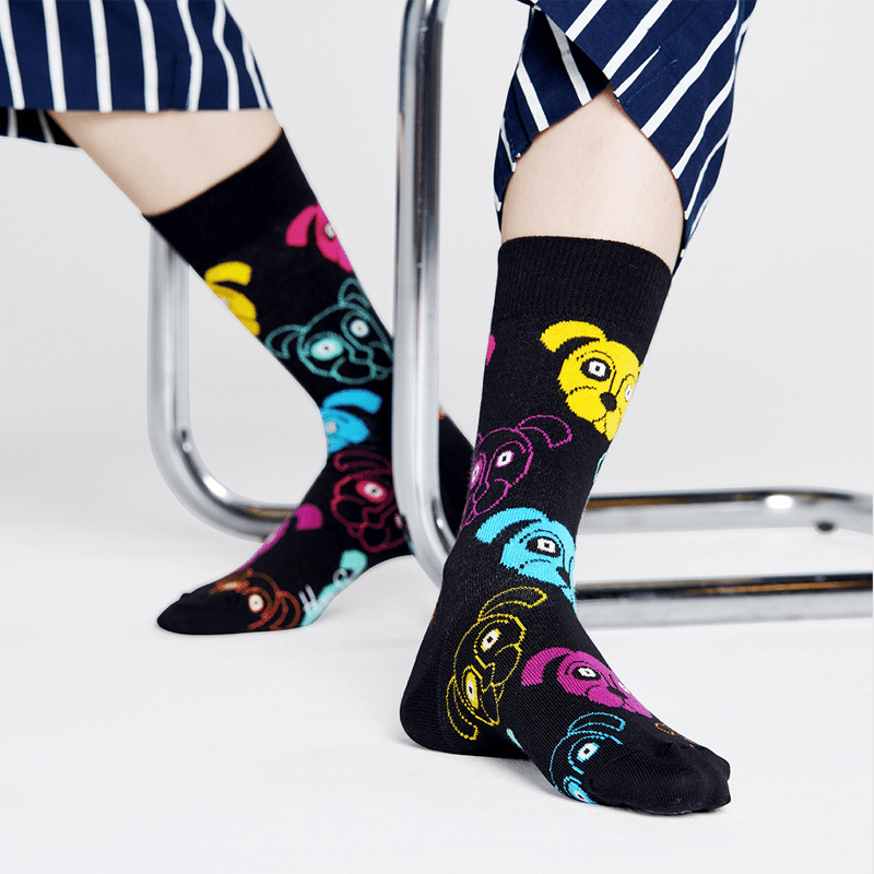 Dog Sock (9050) | Black / Blue / Pink