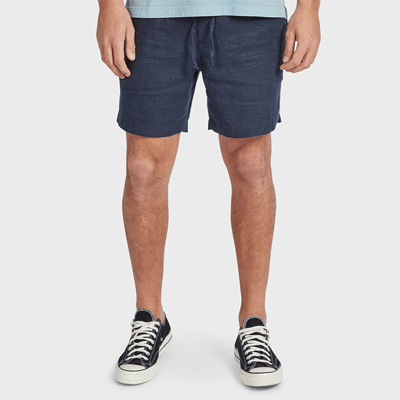 RIVIERA LINEN SHORT | NAVY