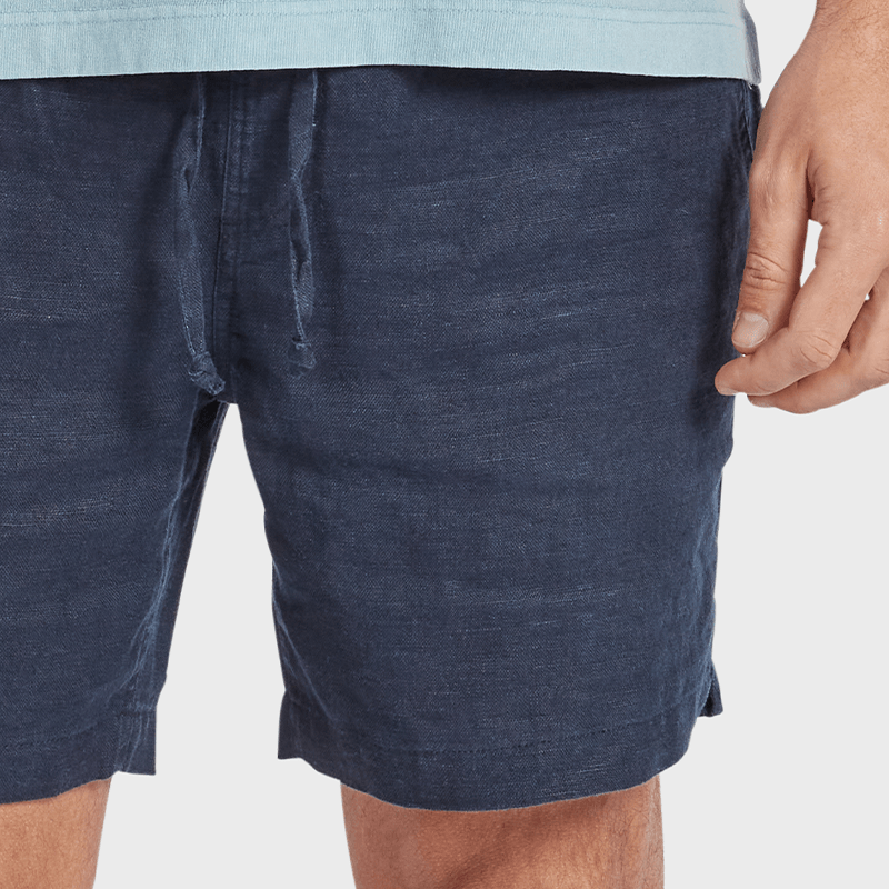 RIVIERA LINEN SHORT | NAVY