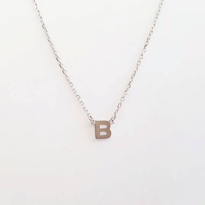 SILVER LETTER NECKLACE