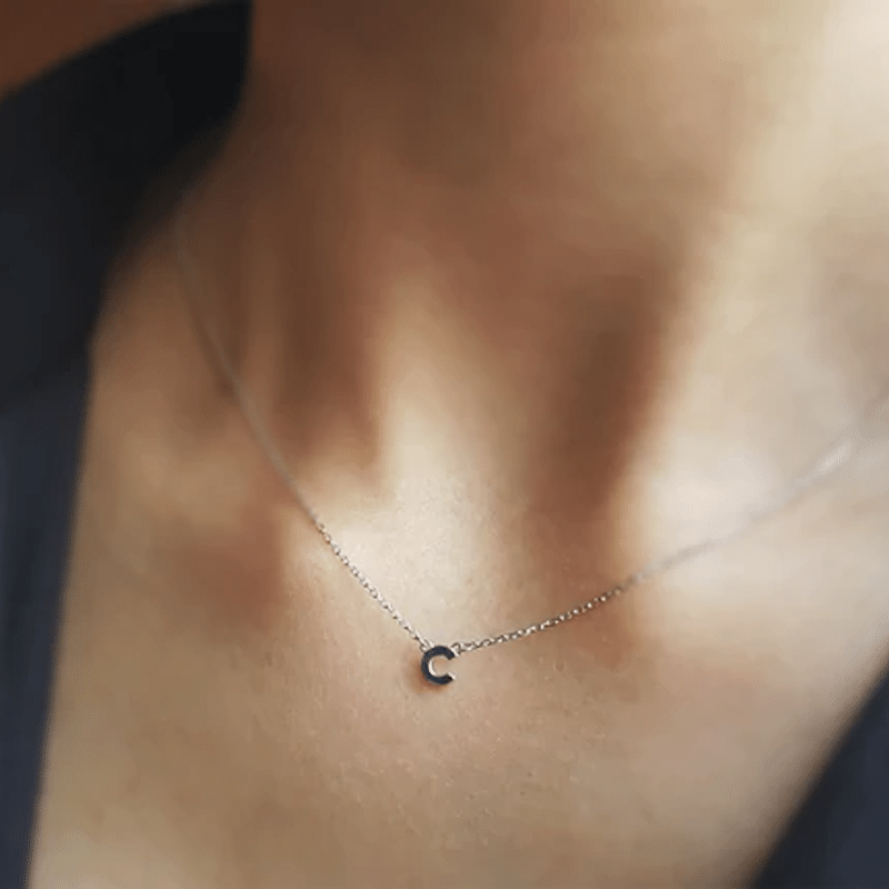 Silver Letter Necklace