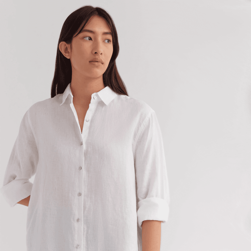 XANDER LONG SLEEVE SHIRT - WHITE