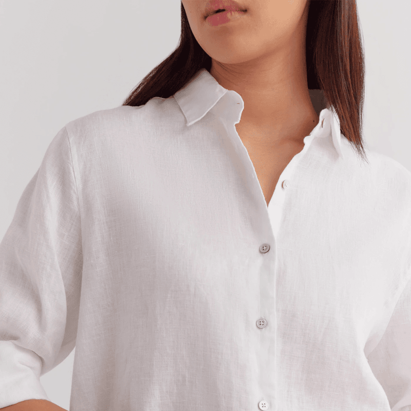 XANDER LONG SLEEVE SHIRT - WHITE