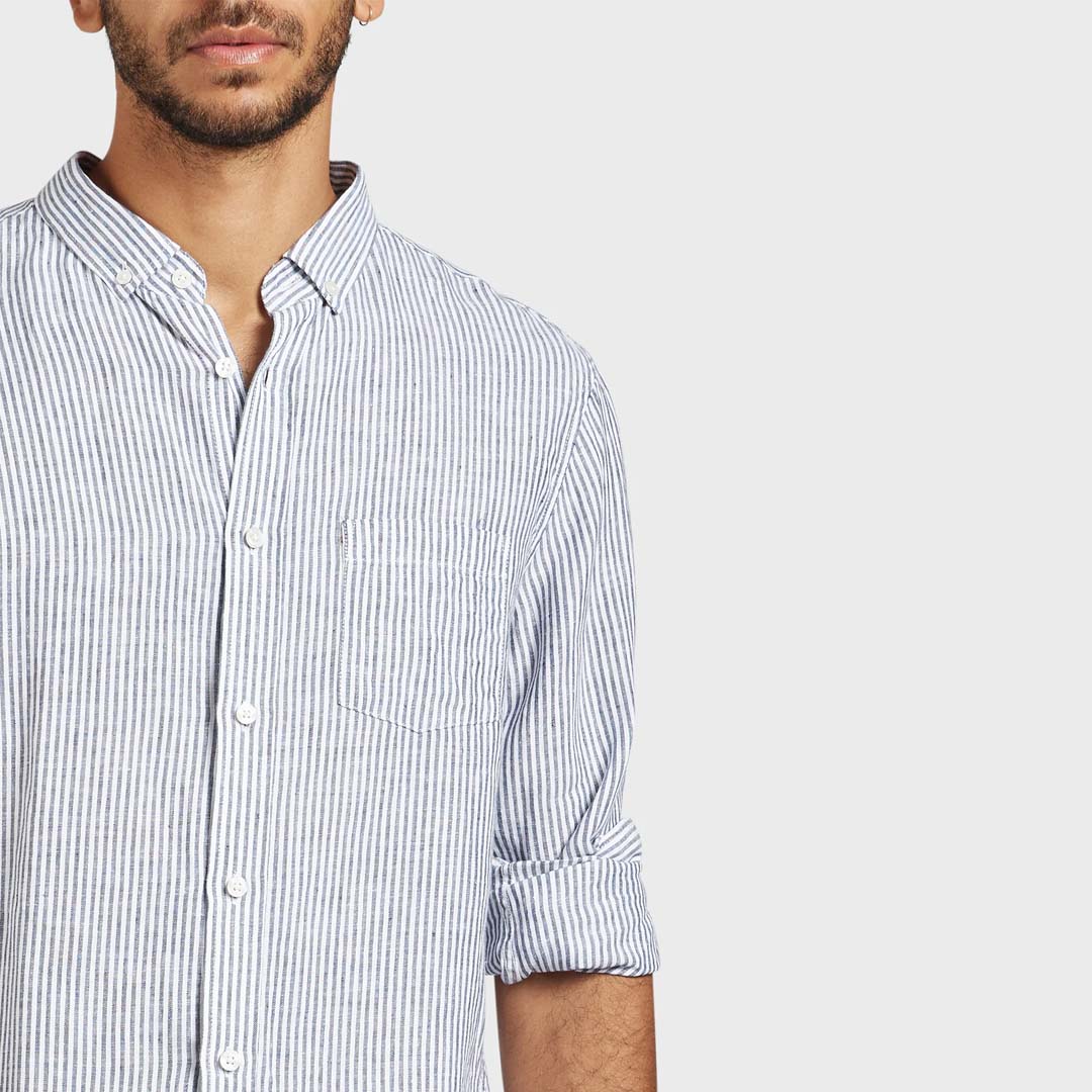 Rory Linen Shirt | Navy