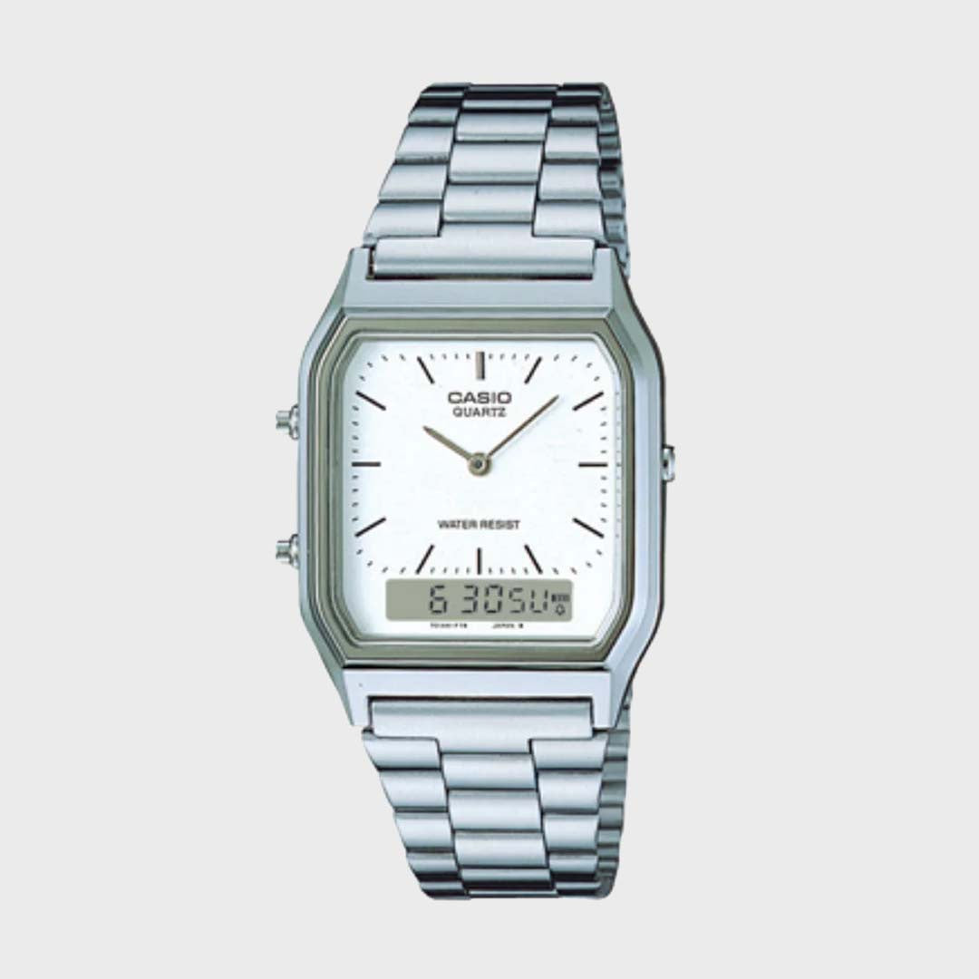 CASIO MENS DRESS DUO | SILVER