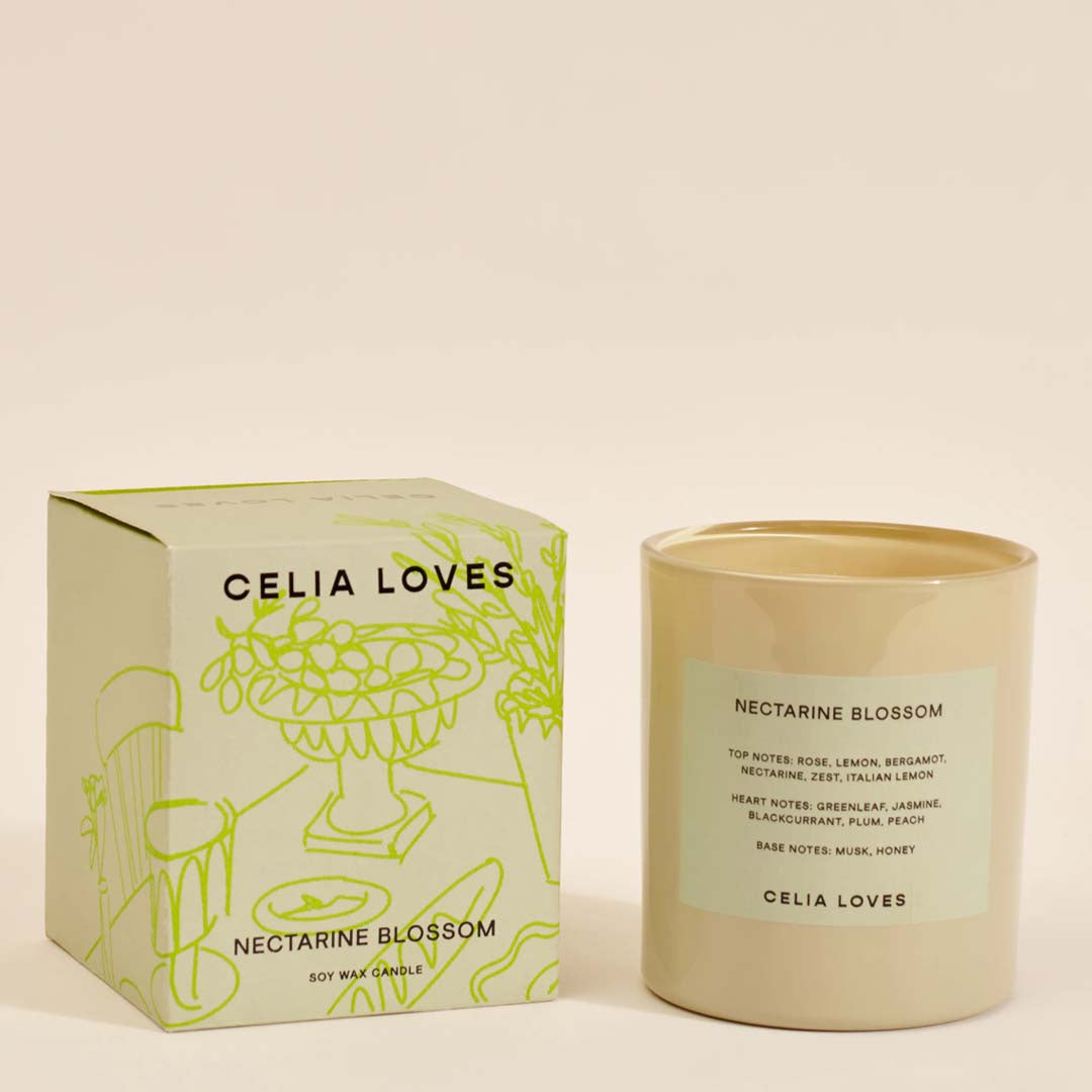 Celia Loves Candle 80hr | Nectarine Blossom