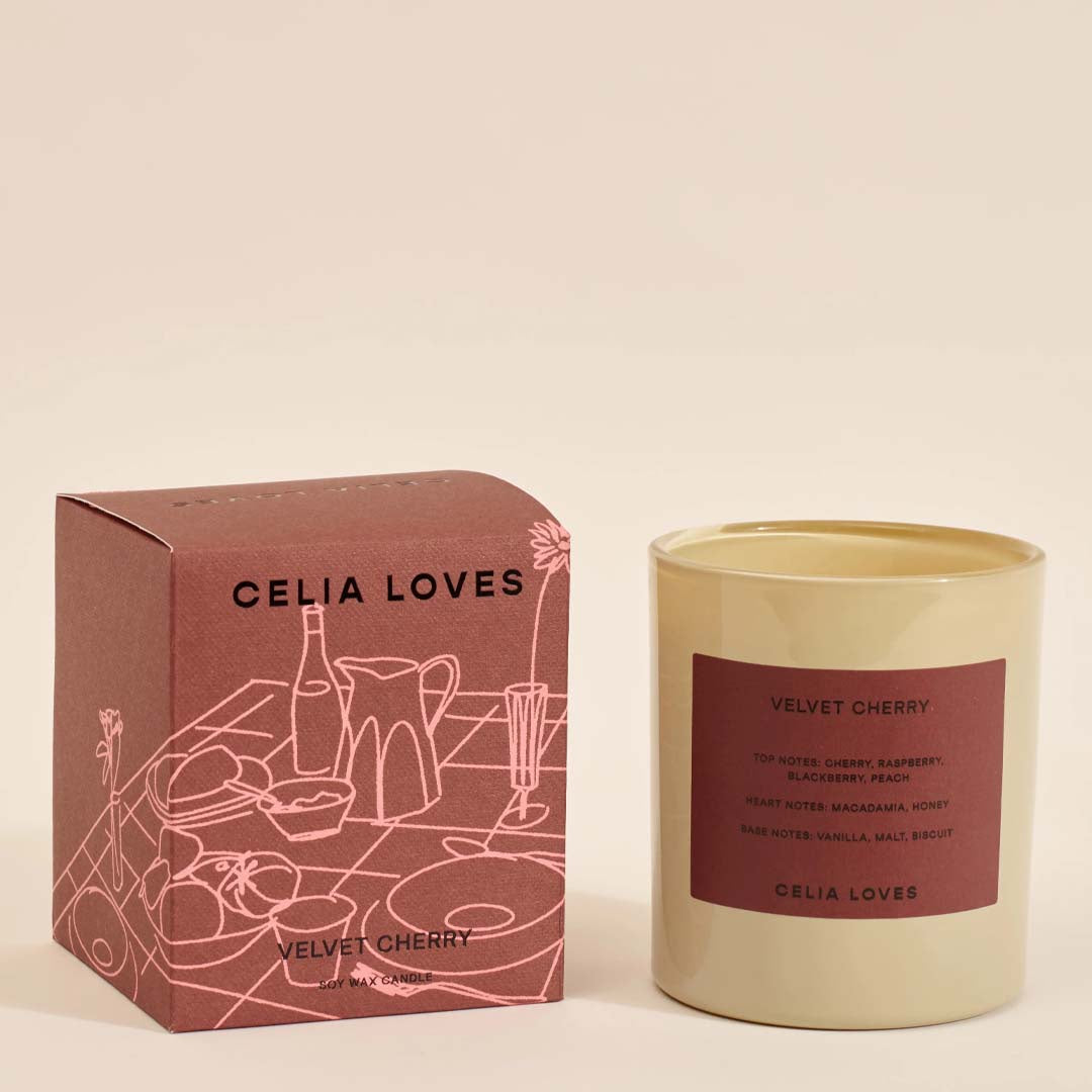 Celia Loves Candle 80hr | Velvet Cherry