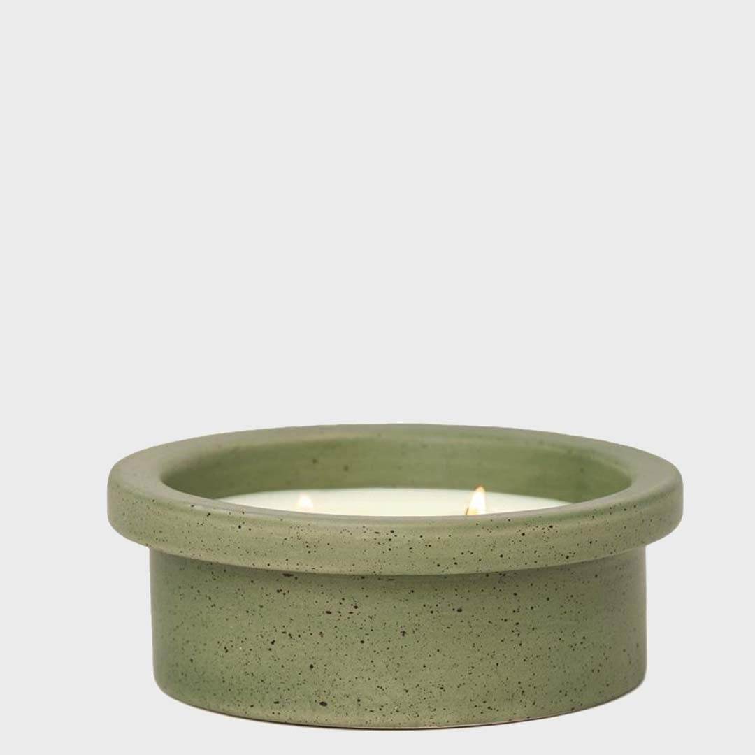 FOLIA 5oz  CERAMIC CANDLE | EMERALD MATTE SPECKLED