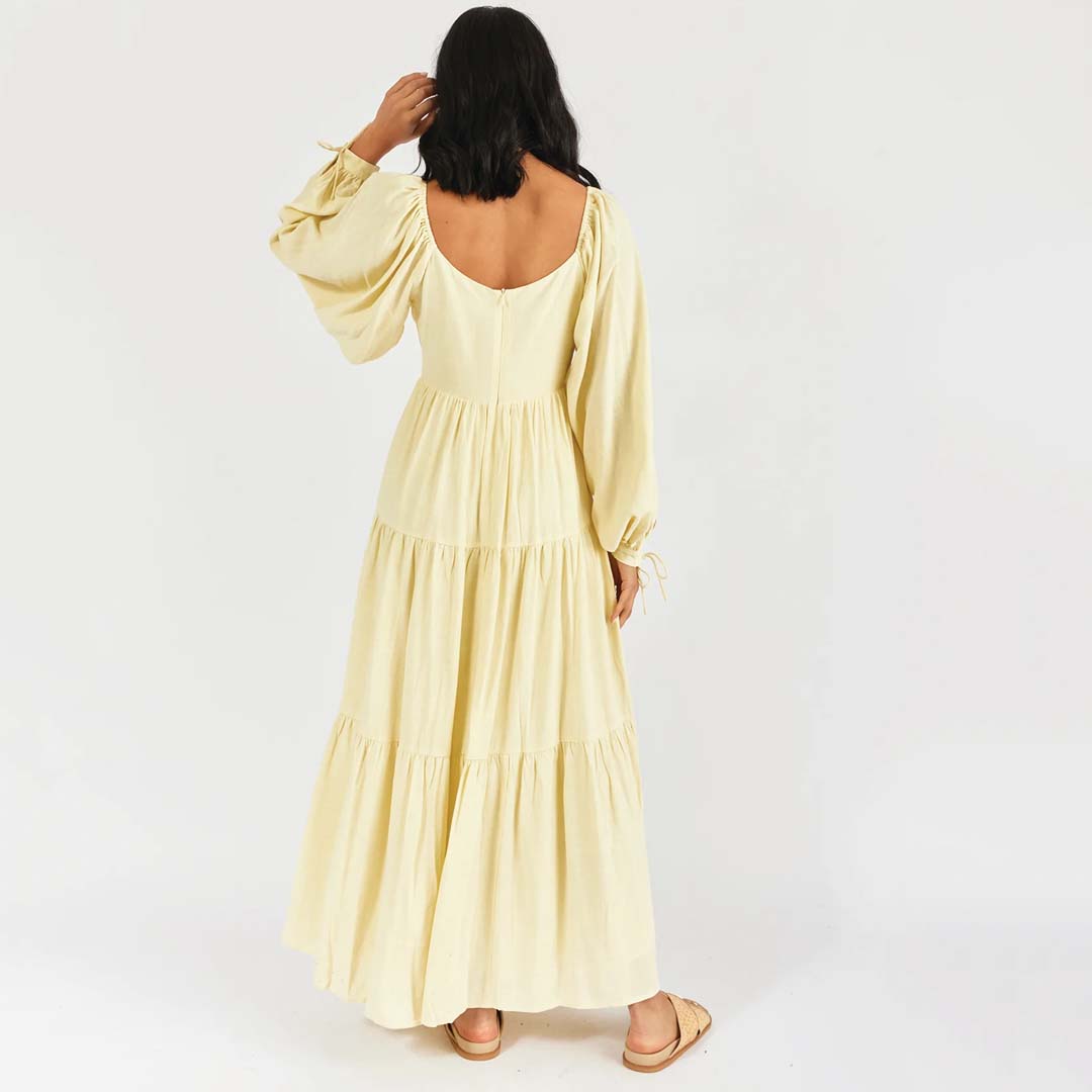 EDWINA MAXI DRESS - BUTTER