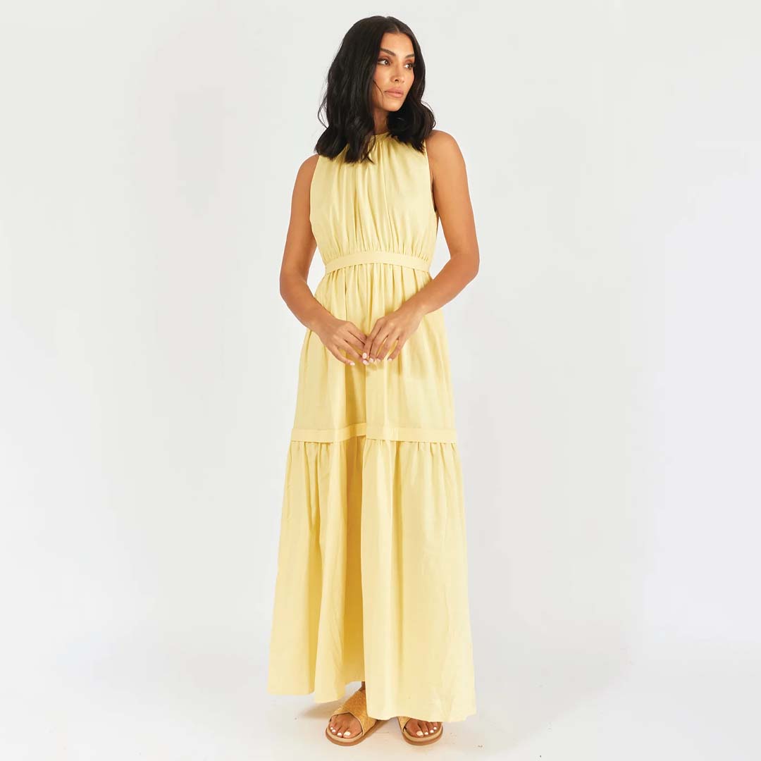 ORLANDO MAXI DRESS - LEMON