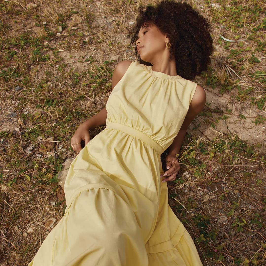 ORLANDO MAXI DRESS - LEMON