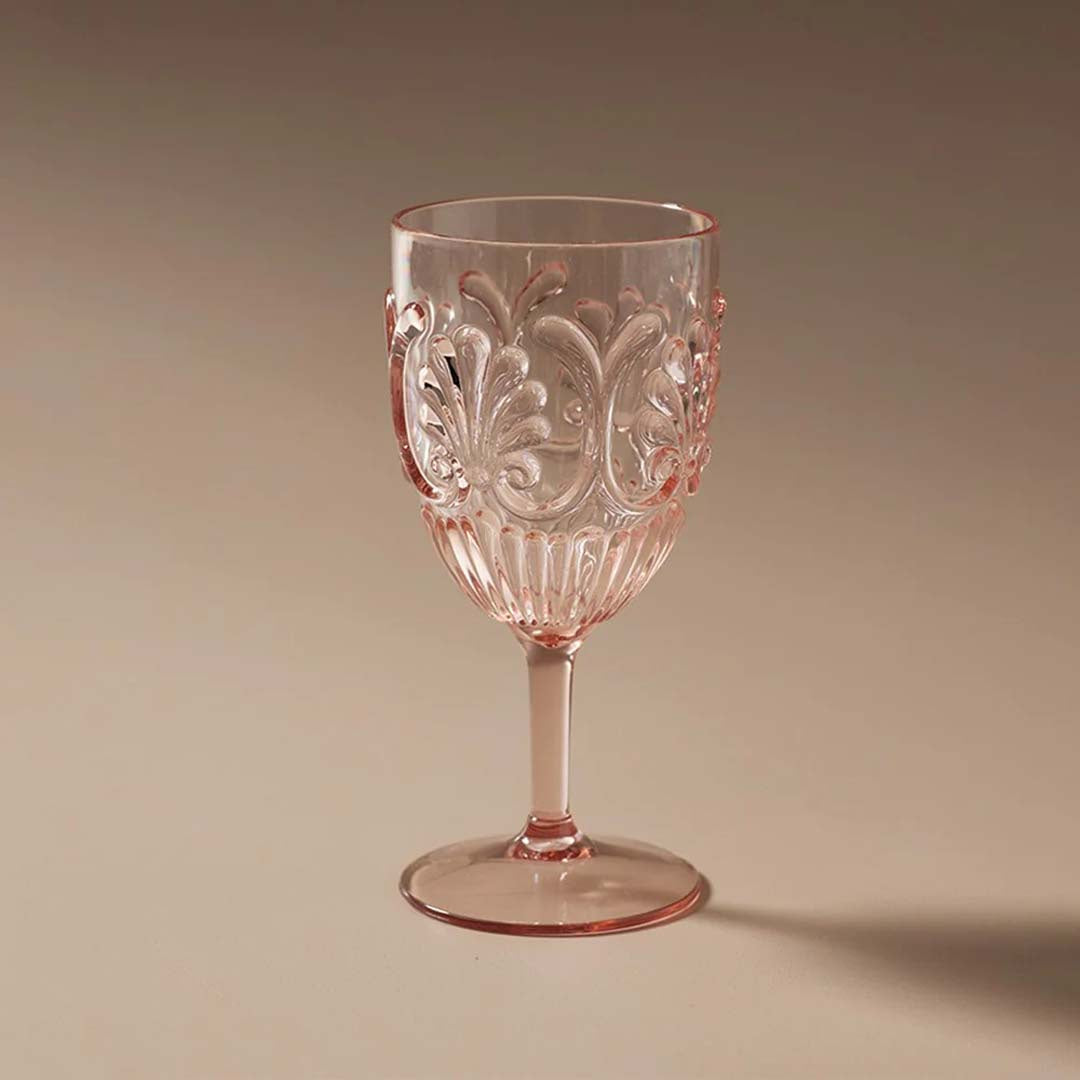 FLEMINGTON ACRYLIC WINE GLASS - PALE PINK