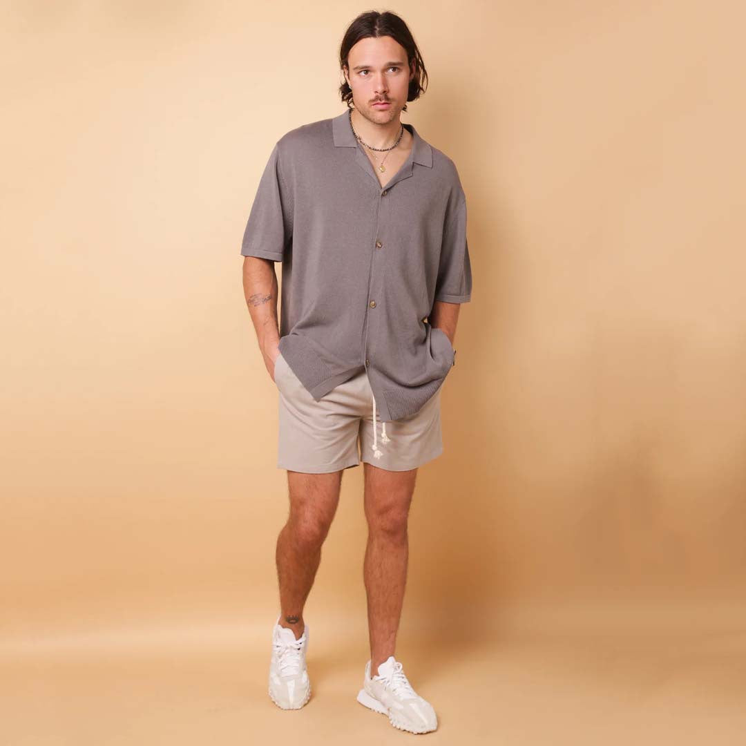 CAMPER KNIT SS SHIRT | ASPHALT