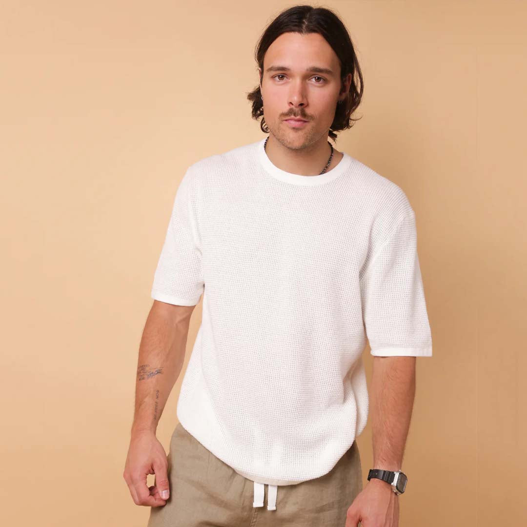 SOFT KNIT TEE | WHITE