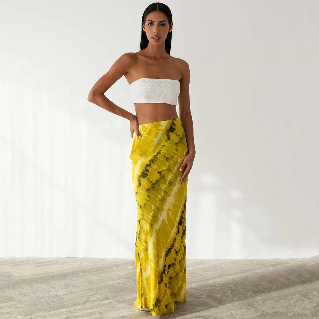 AVA MAXI SKIRT - GOLDEN