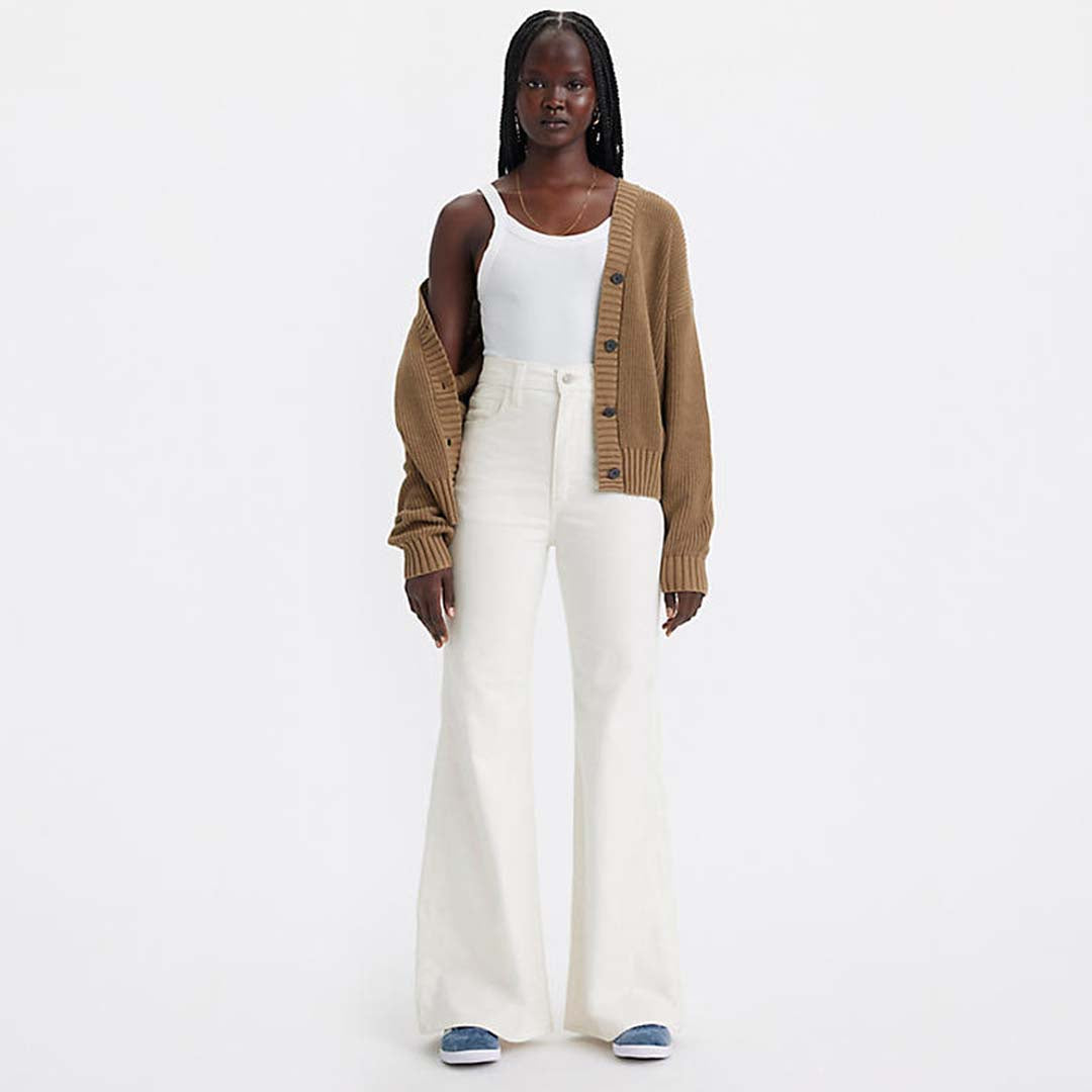 RIBCAGE BELL JEANS | EGRET