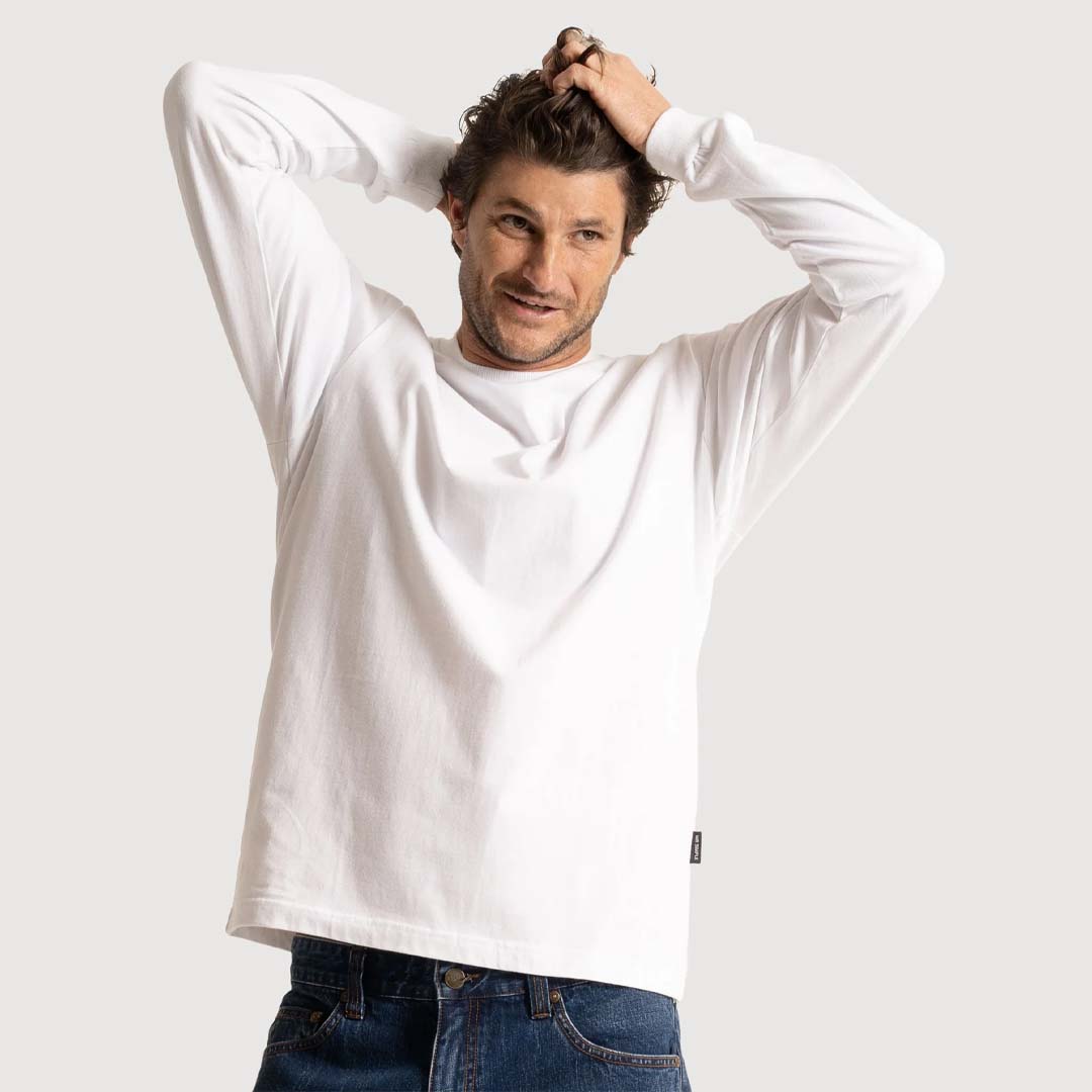 HEAVY WEIGHT LS TEE | WHITE
