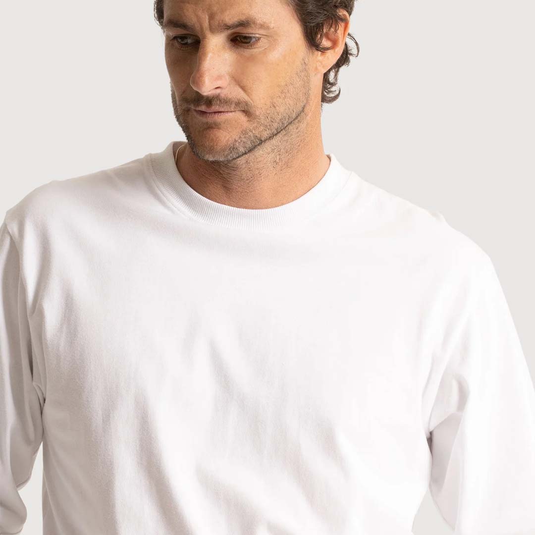 HEAVY WEIGHT LS TEE | WHITE