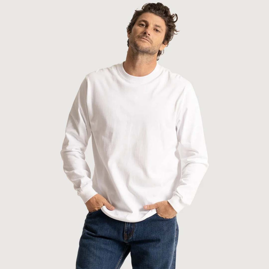 HEAVY WEIGHT LS TEE | WHITE