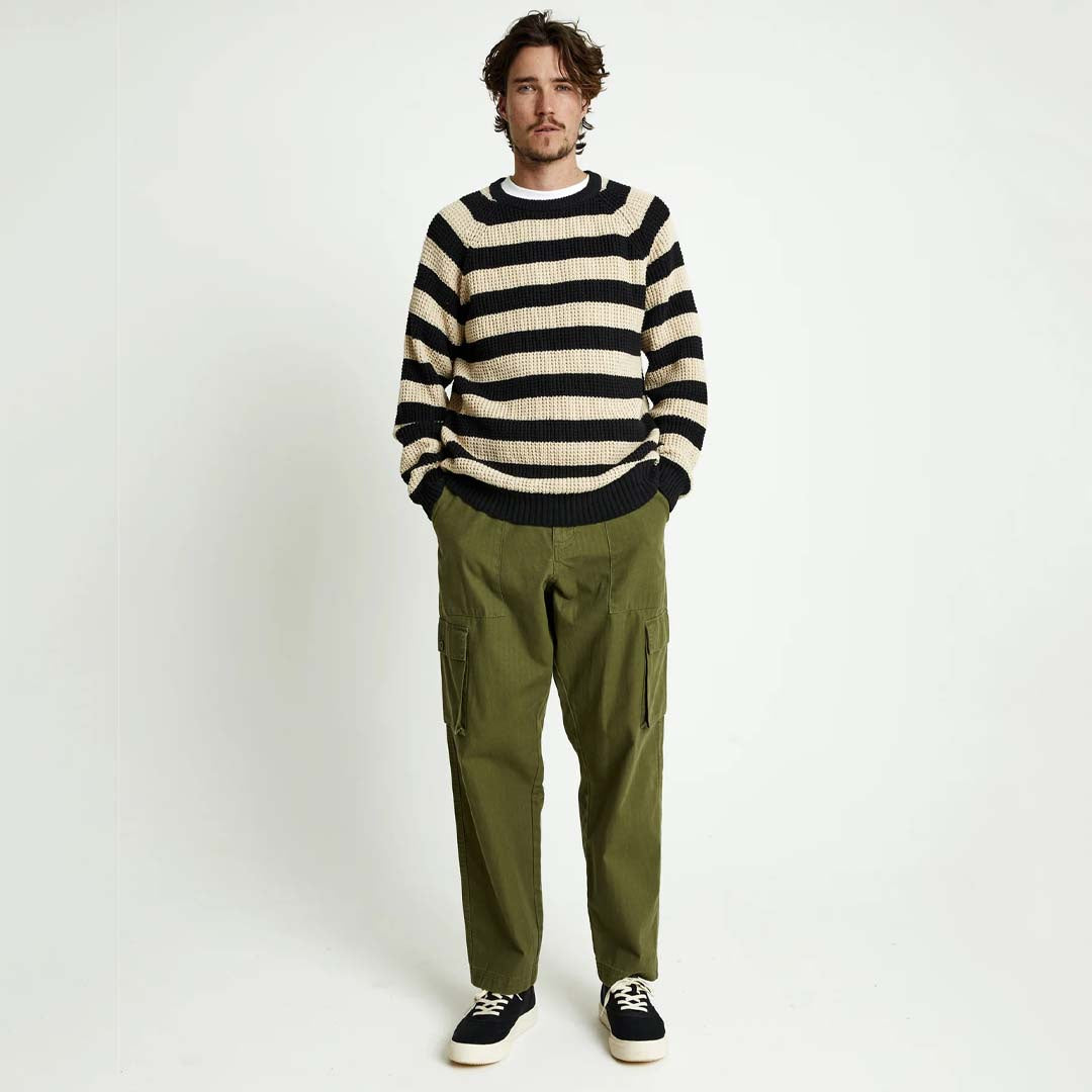 STRIPE KNIT - BLACK OATMEAL STRIPE