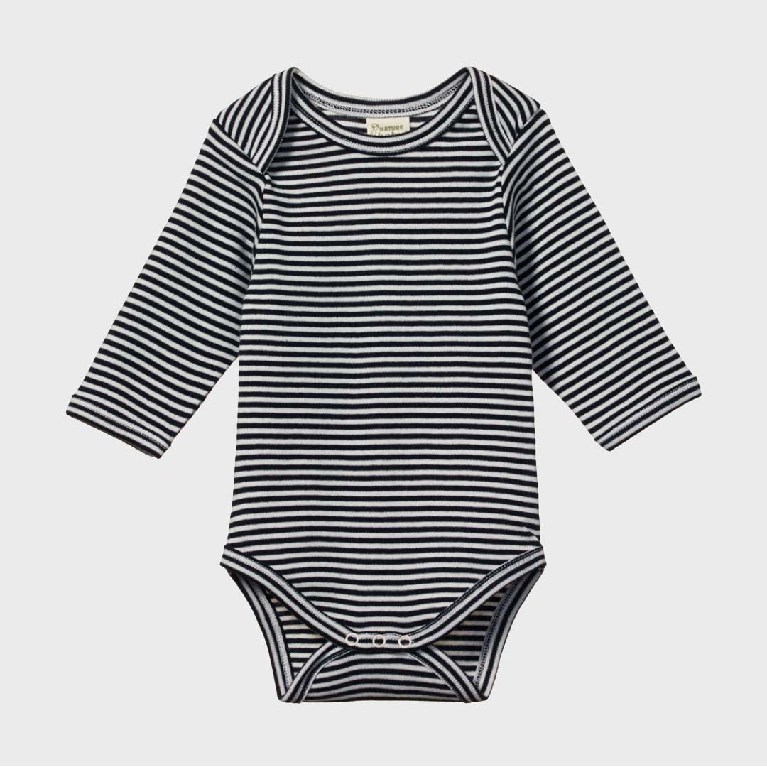 LONG SLEEVE BODYSUIT | NAVY STRIPE