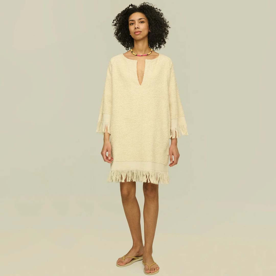 ODILIA TERRY DRESS | ECRU