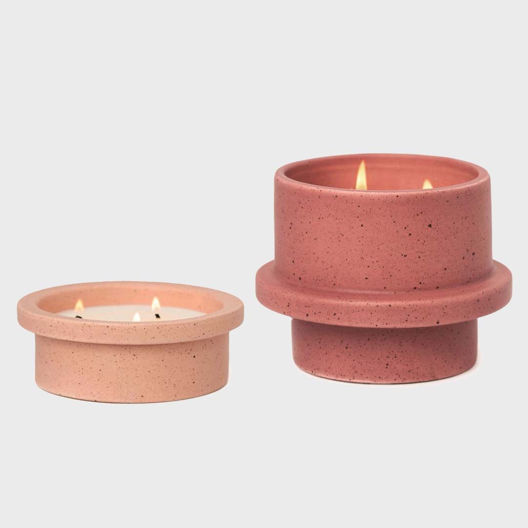 FOLIA CERAMIC 5oz CANDLE  | ROSE MATTE SPECKLED