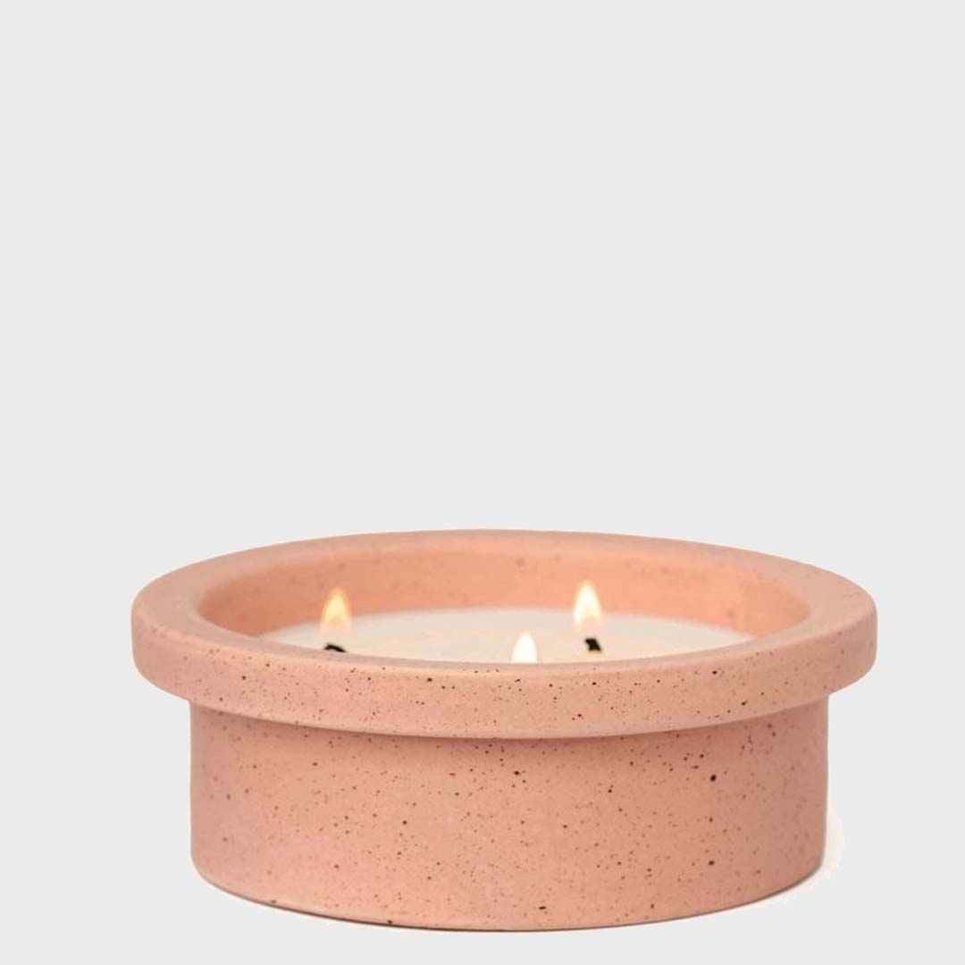 FOLIA CERAMIC 5oz CANDLE  | ROSE MATTE SPECKLED