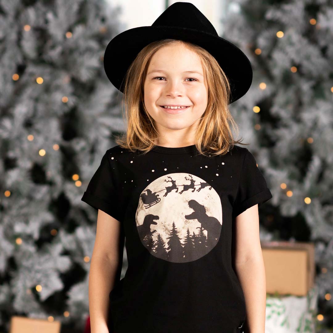 DINO SLEIGH T-SHIRT - BLACK