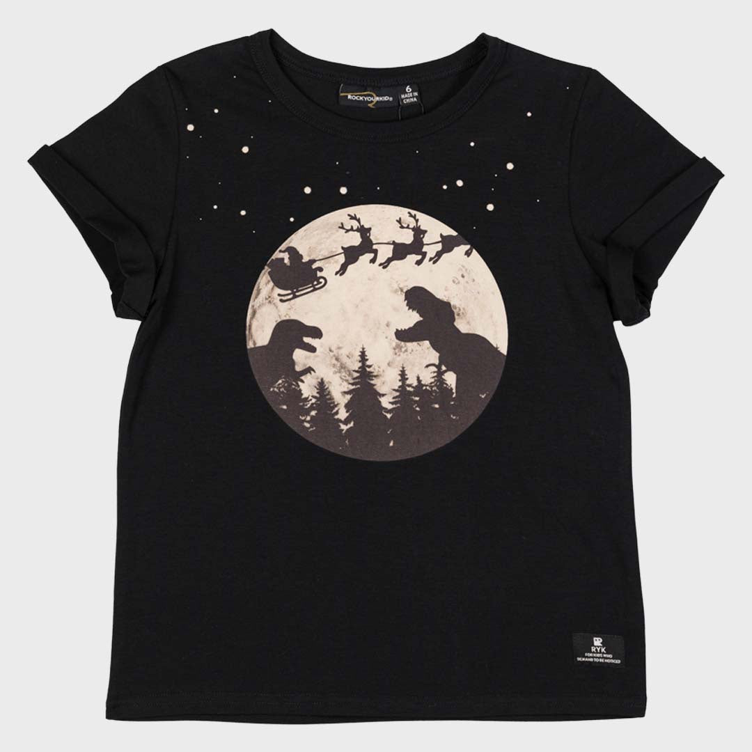 DINO SLEIGH T-SHIRT - BLACK